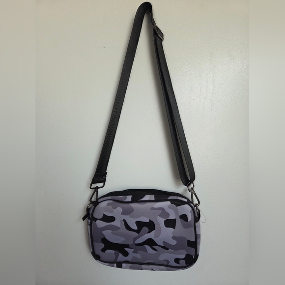 Haute Shore Neoprene Drew Camo Compact Crossbody With Stripes Adjustable Strap - Picture 11 of 14
